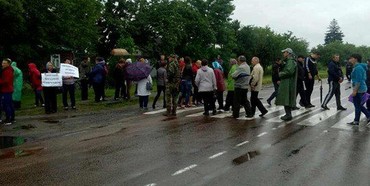 Протест проти об'єднаної територіальної громади на Рівненщині