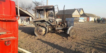 На Млинівщині згорів трактор (ФОТО)