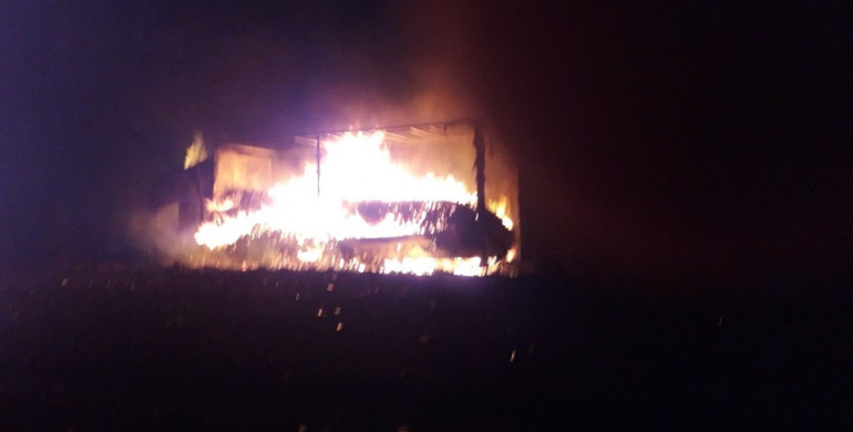 Вночі на Млинівщині згоріла вантажівка (ФОТО)
