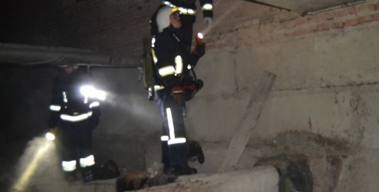 У Рівному під час пожежі в закинутій будівлі вогнеборці врятували безхатченків (ФОТО)