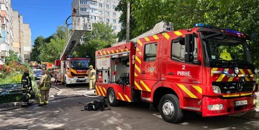 У Рівному під час пожежі в дев’ятиповерхівці загинув хлопчик