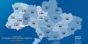 В Україні за добу додалось майже півтисячі хворих на Covid-19