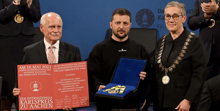 Зеленський отримав Міжнародну премію імені Карла Великого