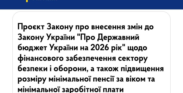 У Верховній Раді зареєстрували законопроєкт про зміну соціальних виплат та зарплат