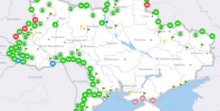 Рівненські прикордонники показали мапу завантаженості переходів